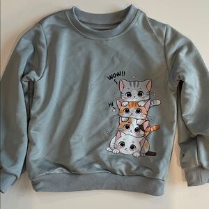 Cute Cat Graphic Sweatshirt